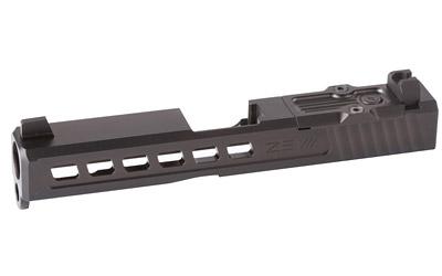 Complete Slide, For Glock 19, Dragonfly Absolute Co-witness RMR Cut w/Cover, ZEV Striker, ZEV 3.5lb Striker Spring, ZEV FPS and Spring, Black Finish SLD.KIT-Z19-3G-DFLY-RMR-CW.ABS-DLC