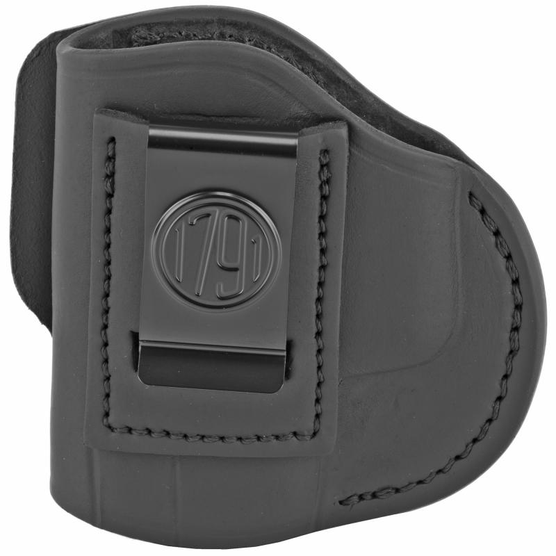 4 Way Holster, Belt Holster, Left Hand, Stealth Black, Leather, Fits Glock 22, 23, 26, 27, 28, 29, 30, 33, 39 / Sig Sauer P228, P229 / Springfield XDS, XDE, XD (9 and 40 cal.) / Taurus G2, G2c, 709 slim / And similar frames 4WH-4-SBL-L