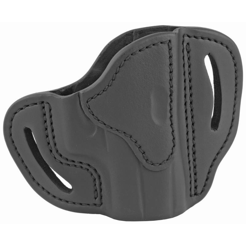 BHC Belt Holster Compact, OWB, Stealth Black Leather, Fits Glock 42/43/43X, 1911 3", Right Hand BHC-SBL-R