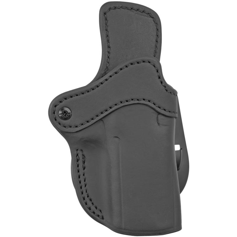 OR, Optics Ready Belt Holster, Right Hand, Stealth Black, Leather OR-PDH-2.4-SBL-R