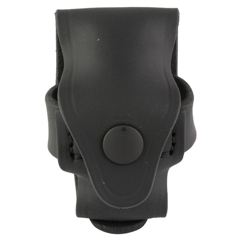 Revolver Single Carrier Speed Loader, Outside Waistband Belt Carrier, Fits Most J and K-Frame Speed Loaders, Steer Hide, Stealth Black, Ambidextrous RV-SLS-SBL-A
