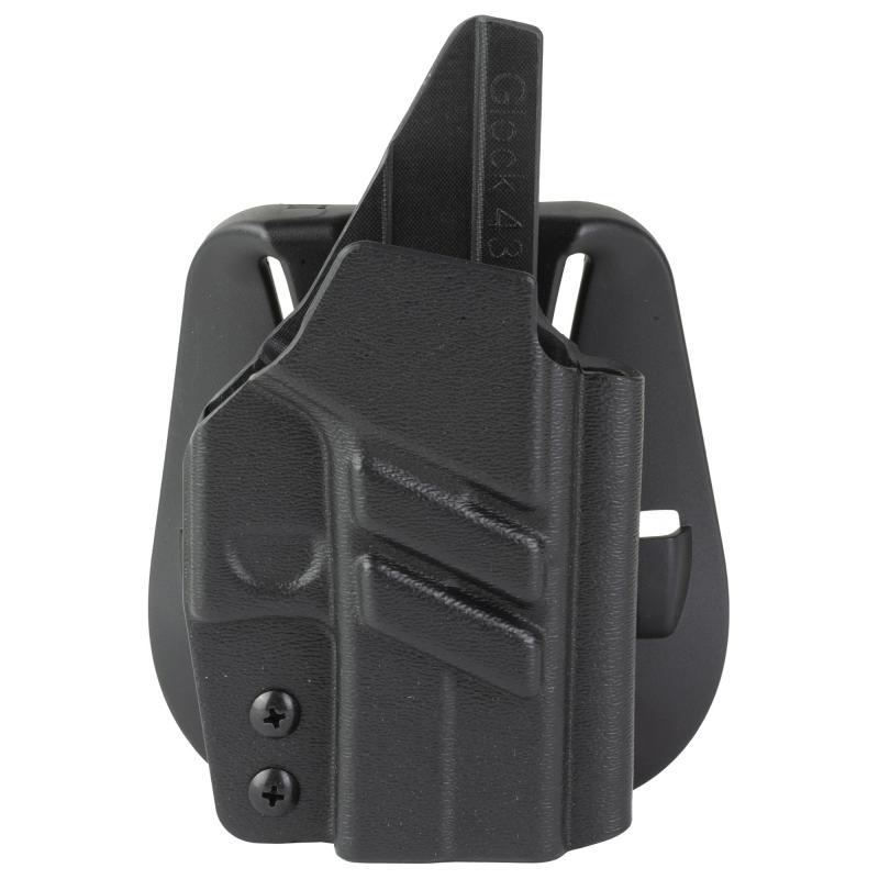 Tactical Kydex, Inside Waistband Holster, Fits Glock 43X MOS, Right Hand, Kydex, Black TAC-IWB-G43XMOS-BLK-R
