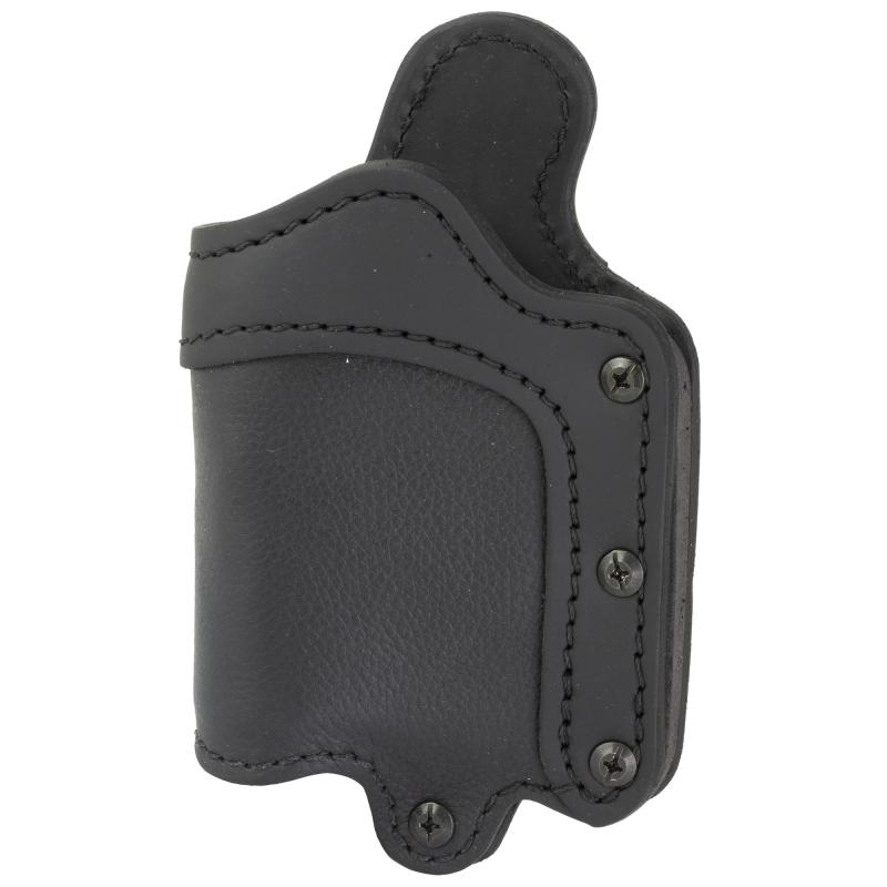 Ultra Custom Light Bearing, OWB Belt Holster, Fits Multiple Compact to Full Size Semi-Auto Pistols w/Light, Matte Finish, NightSky Black Leather, Right Hand UCLB-2.1-NSB-R