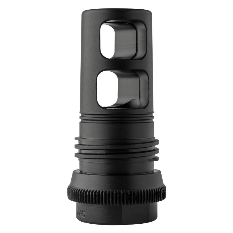 Muzzle Brake, 762NATO, 5/8X24 Thread Pitch, Fits 90T Taper, SR Series Only, SCARmor Finish, Black 64243