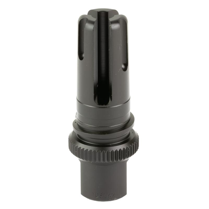 Blackout, Flash Hider, 762NATO, 5/8X24 Thread Pitch, Fits 51T Mount For 13.7"/13.9" Barrels, SCARmor Finish, Black, Polymer Witness Block 65034