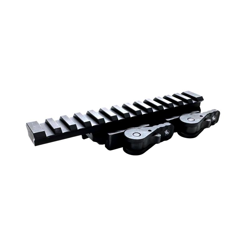 AD-1700, Quick Detach Riser Mount, Titanium Lever, Fits Picatinny, Anodized Finish, Black AD-1700-XLR-TL