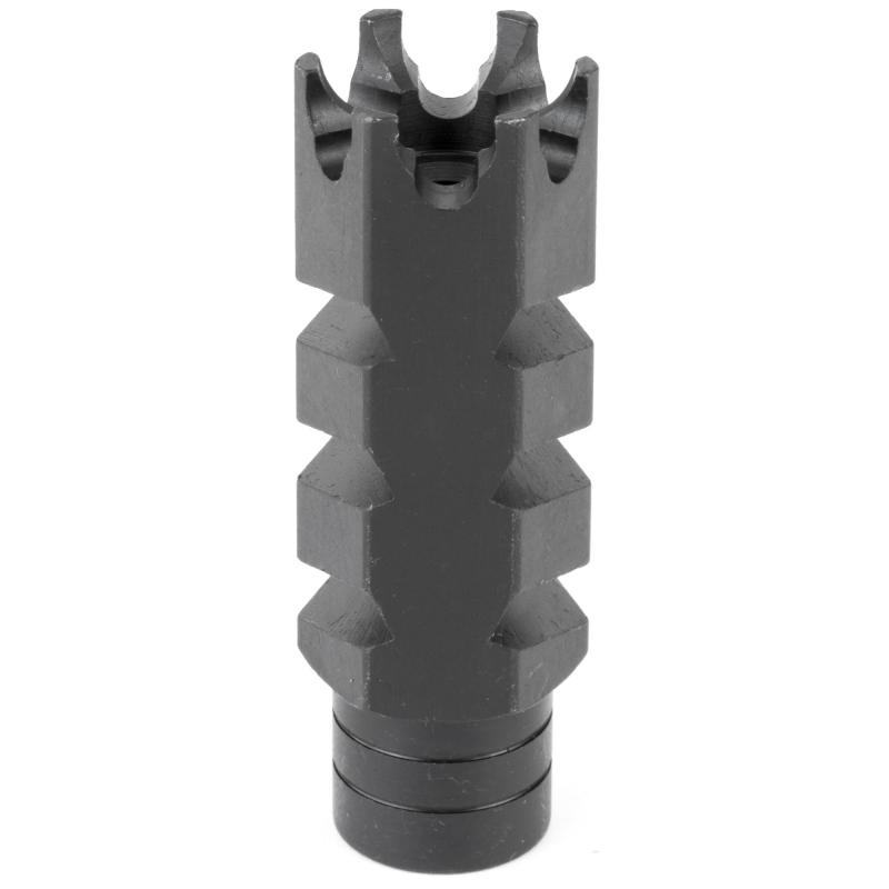 Shark Muzzle Brake, 1/2-28 Thread With Crush Washer, Fits AR-15, Black Oxide Finish A.5.10.2251