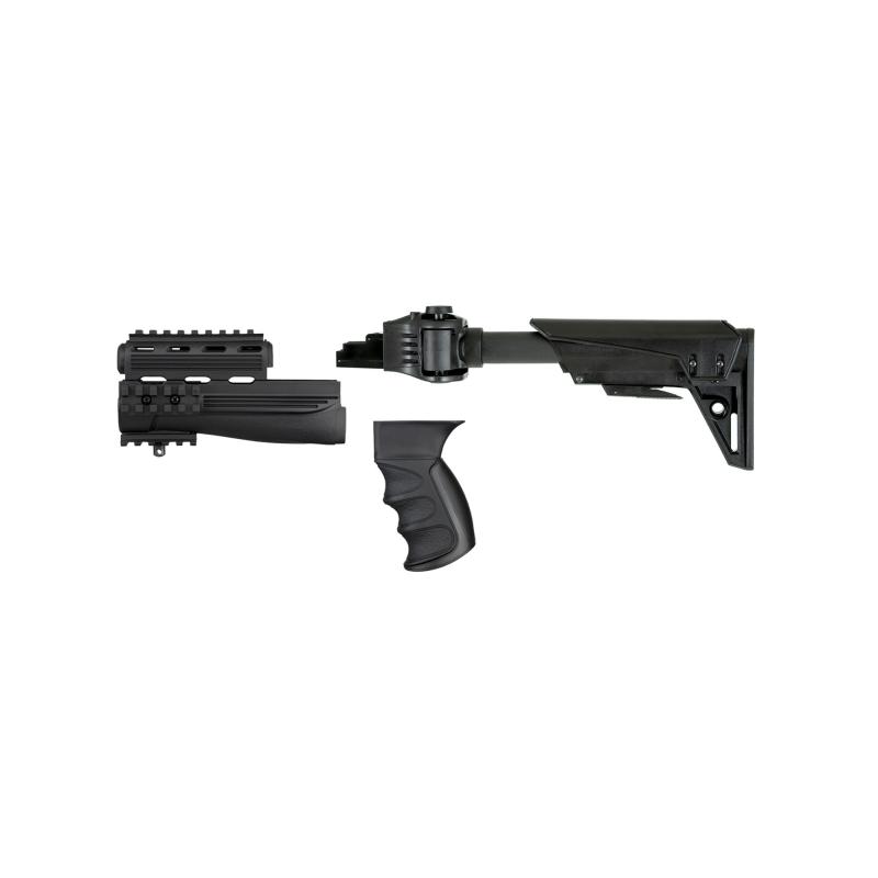 TactLite, Stock, Black, Scorpion Butt Pad, Side Folder Stock, Pistol Grip, Forend, AK C.2.10.1250