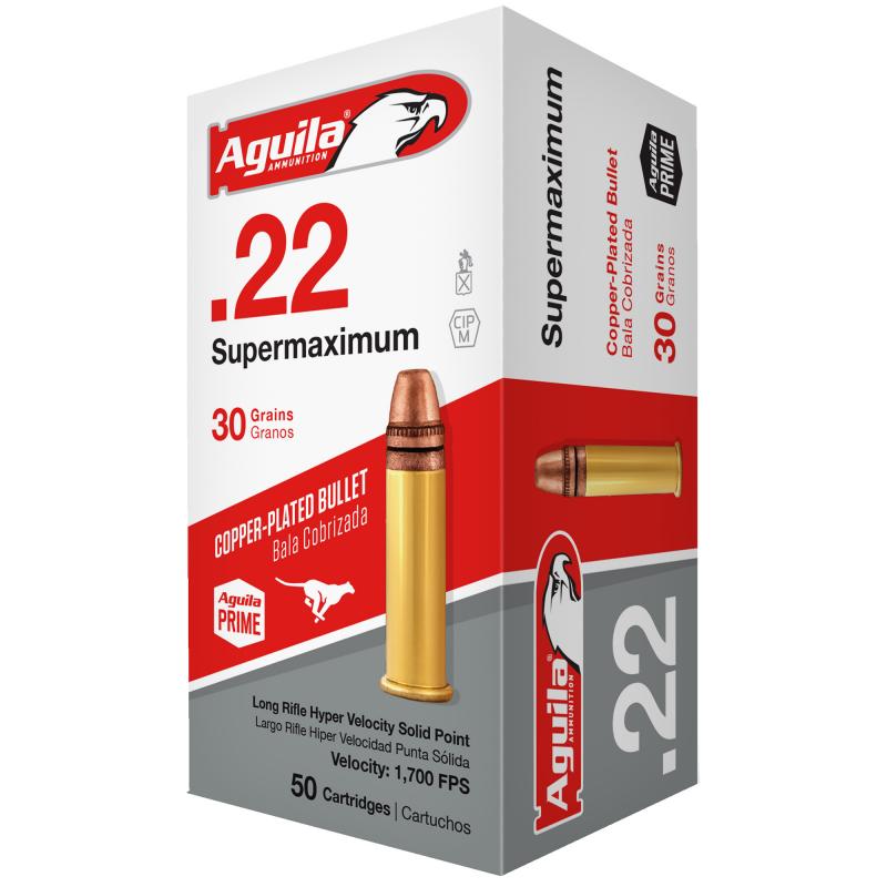 Aguila .22 Long Rifle Super Maximum 30 Grain Solid Point 50 Round Box