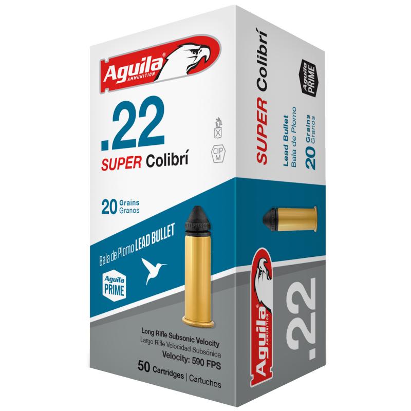 Rimfire, Super Colibri, 22LR, 20Gr, Subsonic. Solid Point, 50 Round Box 1B220339