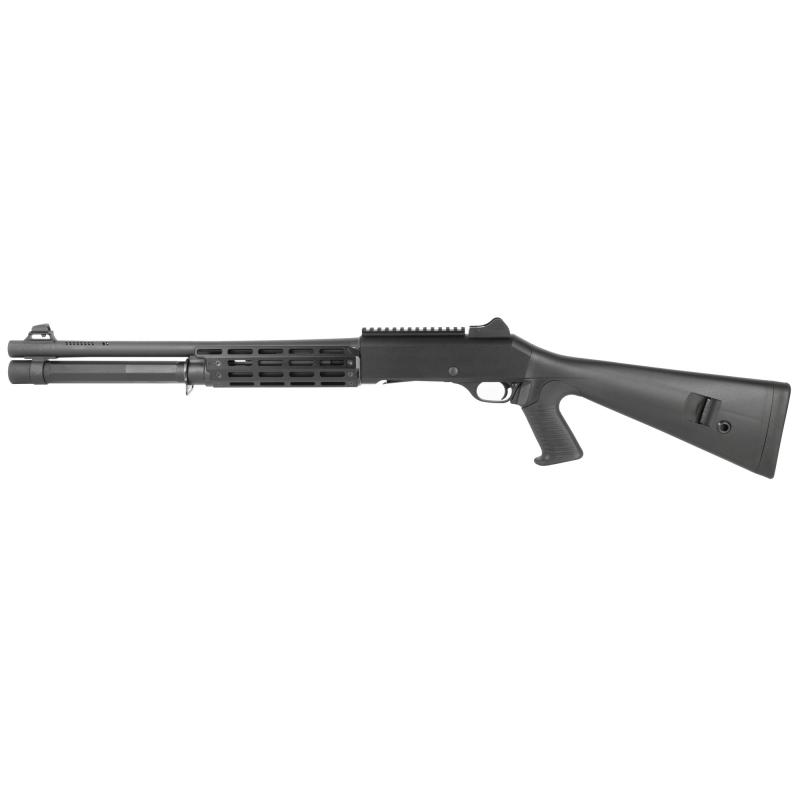 Tradesman 1014 Shotgun, Semi-automatic Shotgun, 12 Gauge, 3" Chamber, 18.5" Barrel, Anodized Finish, Black, Pistol Grip Polymer Stock, Agency Arms M-LOK Handguard, Ghost Ring Sight, Includes 3 Chokes - F, M, IC, 5 Rounds 21000183