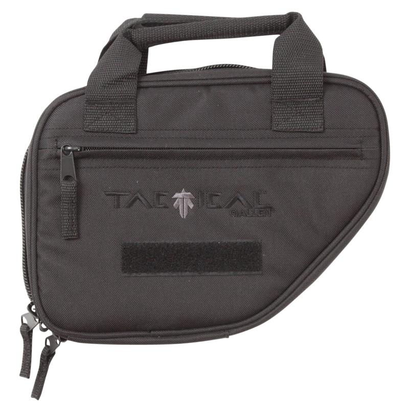 Battalion Single Pistol Case, Black Polyester Fabric, 9"x7", Neoprene Internal Gun Pocket, Inteernal Magazine Straps, External Accessory Pocket, Lockable Zippers 10940