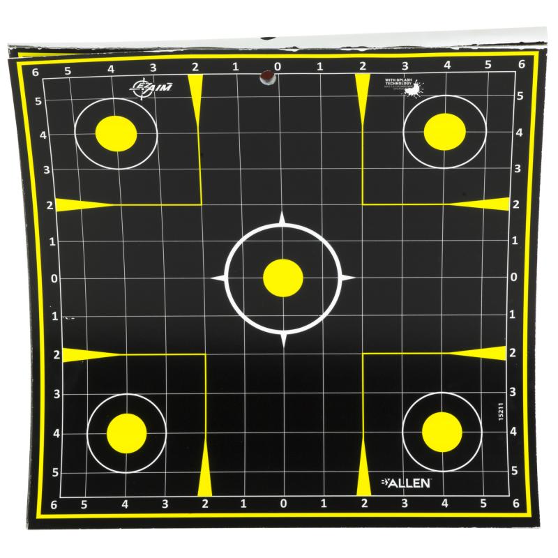 EZ AIM Adhesive, Sight Grid, 12.5", 30 Pack, Black/Chartreuse 15221-30