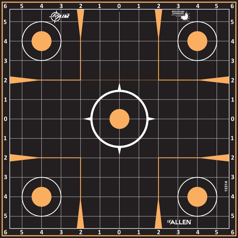 EZ AIM Adhesive, Sight-In, 12x12", 5 Pack 15314