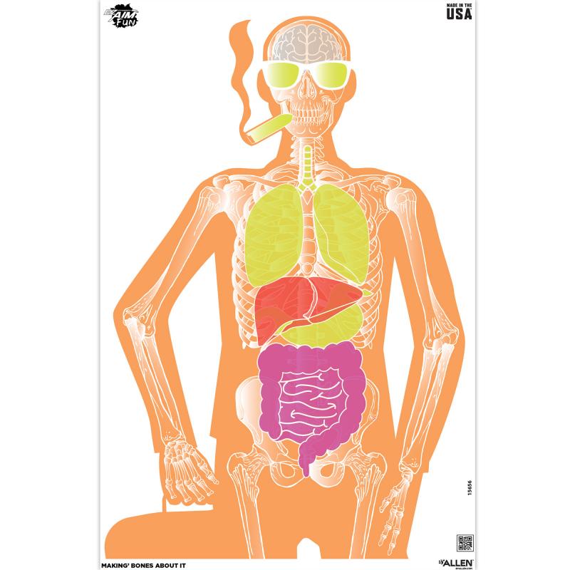 Makin Bones About It EZ Aim, Paper Targets, 3 Pack, 23"X35", Assorted Colors 15656