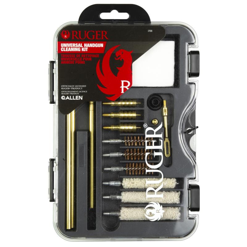 Ruger Universal Handgun Cleaning Kit, 18 Piece, 380ACP to .45ACP, Molded Case 27836