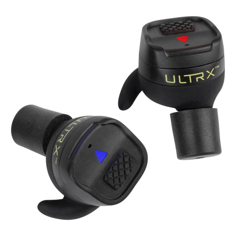 ULTRX Bionic Fuse Ear Buds, Electronic Ear Plug, NRR 24dB, Bluetooth 5.3, Rechargeable, Black, Includes Charging Case, 2 Sizes of Foam and 2 Sizes of Silicone Inserts for Custom Fit 4111