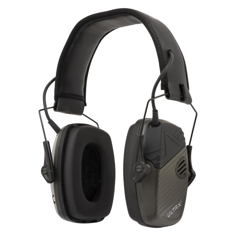 ULTRX Slim Fit E-Muff, Electronic Earmuff, NRR 24dB, Olive Green 4113