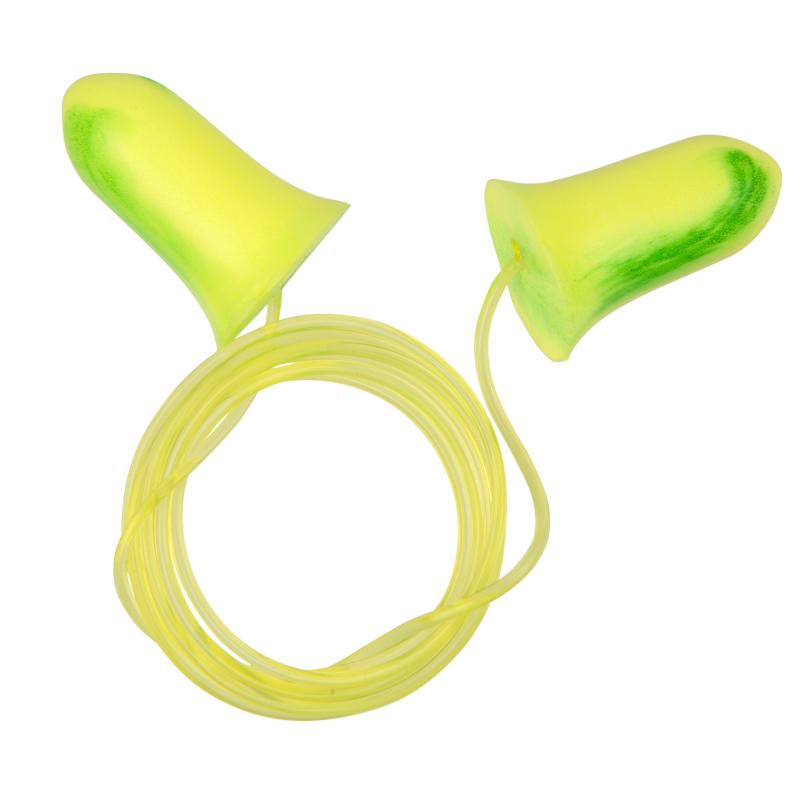 ULTRX Tethered Tapered Foam Plug, NRR 32dB, Yellow, 5 Pairs 4119