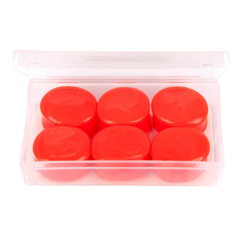 ULTRX Silicone Putty Ear Plugs, NRR 22dB, Red, 3 Pairs, Includes Clear Storage Case 4123