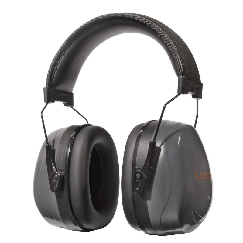 ULTRX Sound Defender Muffs, Earmuff, NRR 26dB, Gray 4124