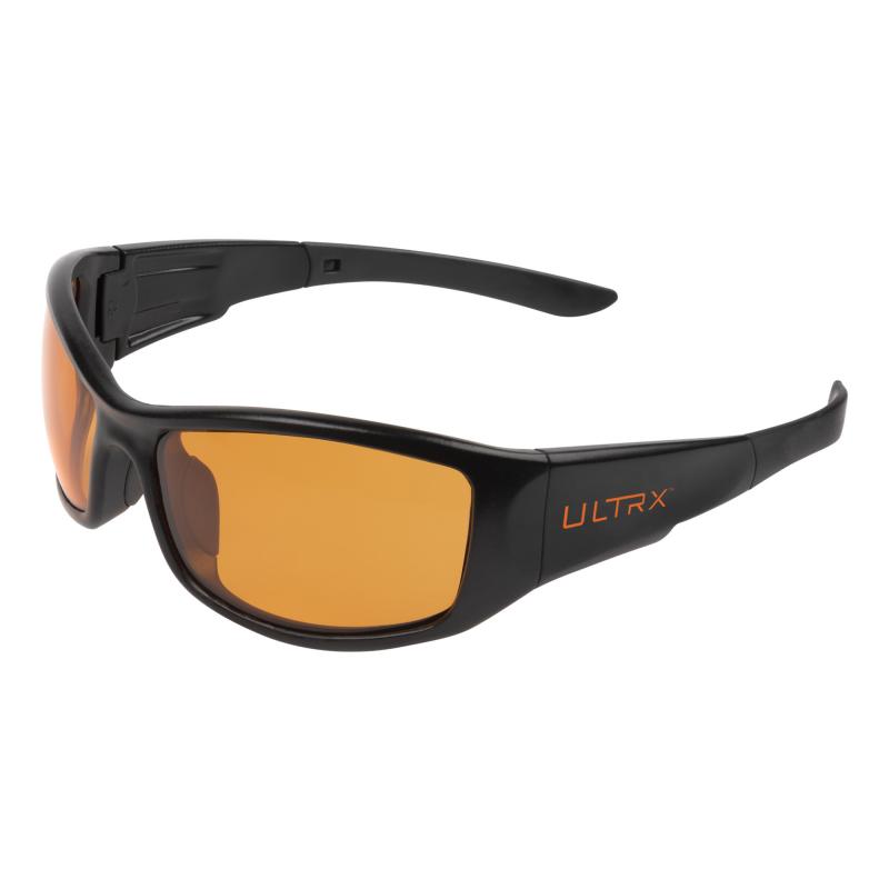 ULTRX Safety Glasses, Sync, Anti-fog/Anti-scratch, Black Frame, Amber Lens 4138