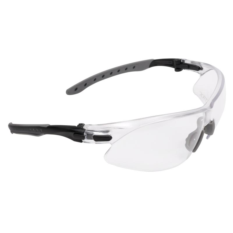 ULTRX Safety Glasses, Keen, Anti-fog/Anti-scratch, Black/Clear Frame, Clear Lens 4142