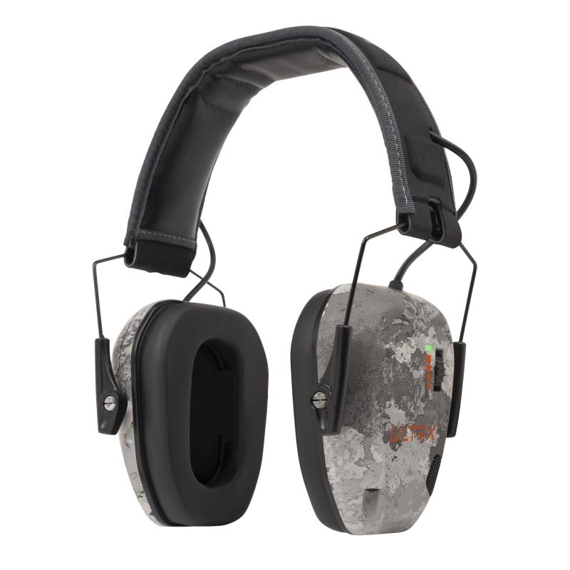 ULTRX Bionic E-Muff, Electronic Earmuff, NRR 22dB, Rubberized Protective Coating, Veil Tac Gray 4147