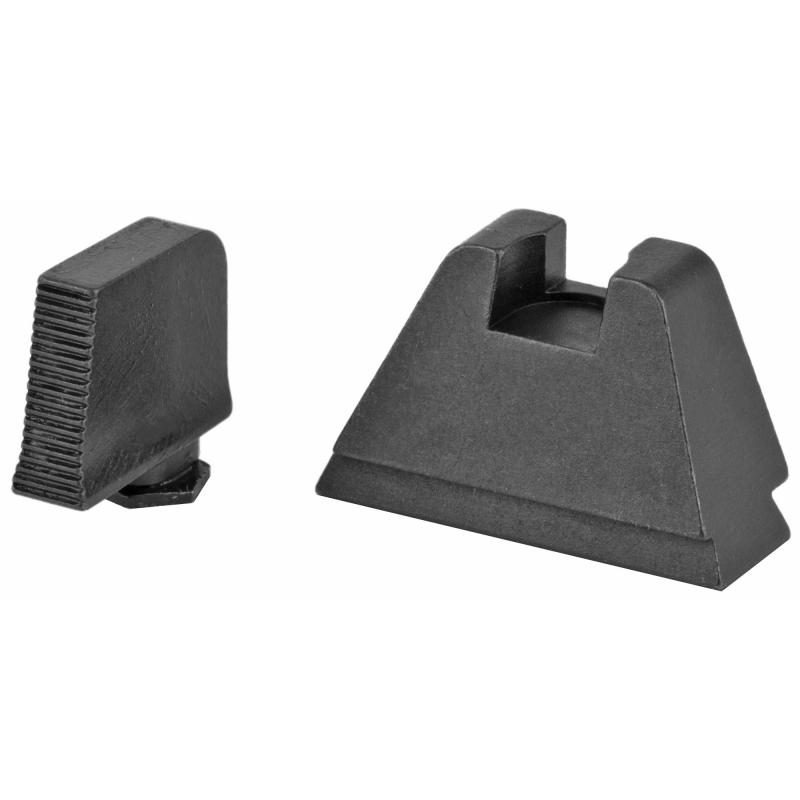 Tall Suppressor Sights, 3XL Height, Fits All Glocks Except 42/43, Black Serrated .365" Front, Flat Black .451" Rear GL-506