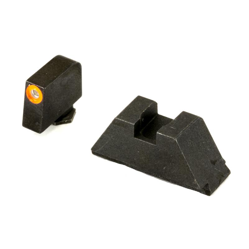 Sight, Fits All Glocks Except 42/43, Green Tritium Orange Outline Front Black Rear, Tall Suppressor Set GL-511