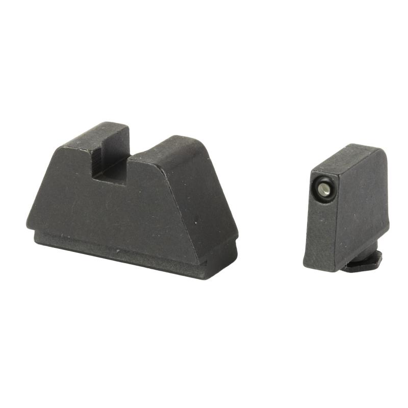 Optic Compatible Sets for Glock, Fits All Glocks, 3XL Tall, Green Tritium with Black Outline, .365" Front and .451" Rear, Black Rear Sight GL-811