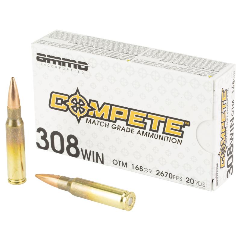 Compete, 308 Winchester, 168 Grain, Open Tip Match Bullet, 20 Round Box 308168-OTM-A20