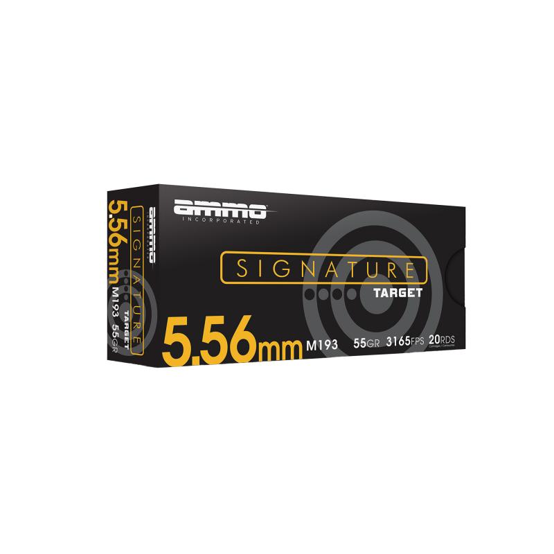 Signature Target, M193, 556NATO, 55 Grain, Full Metal Jacket Bullet, 20 Round Box 556055M193-A20
