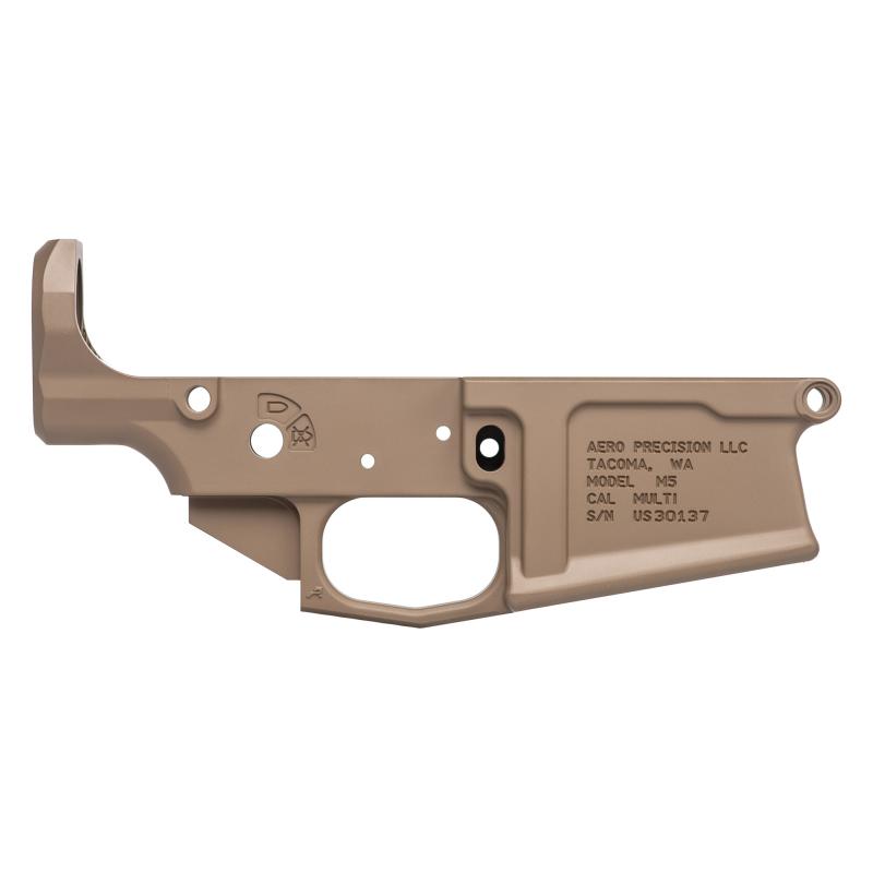 M5, Semi-automatic, Stripped Lower Receiver, 308 Winchester/762NATO, Anodized Finish, Flat Dark Earth APAR308005C