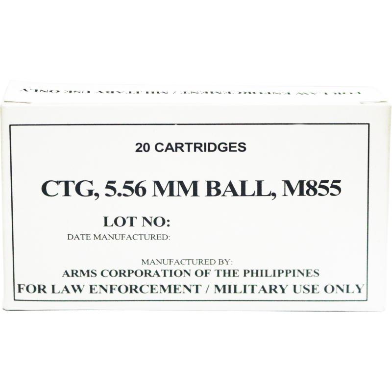 Ammo, 556NATO, 62 Grain, Full Metal Jacket, 20 Round Box 50173