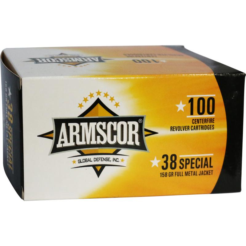 Ammo, 38 Special, 158 Grain, Full Metal Jacket, 100 Round Box 50449