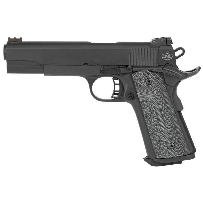 ROCK Ultra .40 Smith & Wesson 5 Inch Barrel Fiber Optic Front Sight LPA MPS1 Type Rear Sight G10 Grips Parkerized 8 Round
