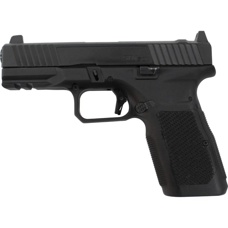 STK150, Semi-automatic, Striker Fired, Full Size, Aluminum Frame Pistol, 9MM, 4.5" Barrel, PECVD Finish, Black, Fixed Sights, G10 Grip, 17 Rounds, 2 Magazines 56611