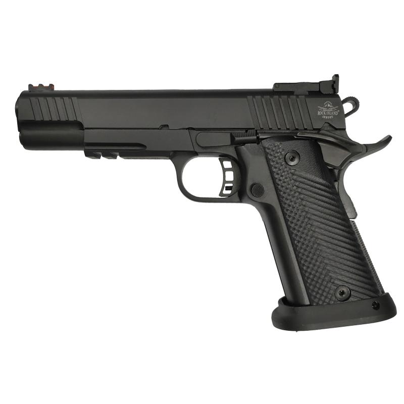 TCM Premium FS 22TCM, Semi-automatic, 1911, Full Size, 22TCM, 5" Barrel, Steel Frame, Armor Lube PECVD Finish, Black, G10 Grips, Ambidextrous Safety, Fiber Optic Front/Adjustable Rear Sight, 17 Rounds, 2 Magazines 56877