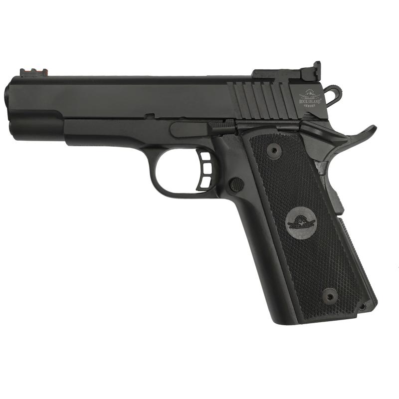 TCM Standard MS 22TCM, 1911, Semi-automatic, Metal Frame Pistol, Commander Size, 22TCM, 4.3" Barrel, Steel, Armor Lube PECVD Finish, Black, Polymer Grips, Fiber Optic Front/Adjustable Rear Sight, 17 Rounds, 2 Magazines 56878