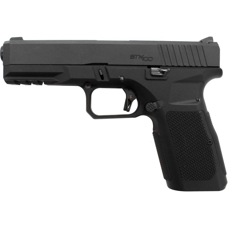 STK100, Semi-automatic, Striker Fired, Full Size, Metal Frame Pistol, 9MM, 4.5" Barrel, Black, Fixed Sights, 17 Rounds, 2 Magazines 57124