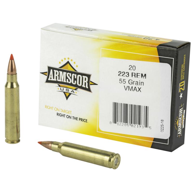 Ammunition, 223 Rem, 55 Grain, V-Max AC223-5N