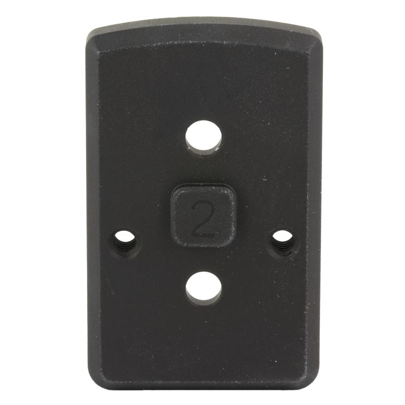 Optic Plate, Anodized Finish, Black, Fits Arisaka Offset Optic Mount, For Trijicon RMR, SRO, Holosun 407C, 507C, 508T, Swampfox Kingslayer, Liberty, Justice OOM-P2