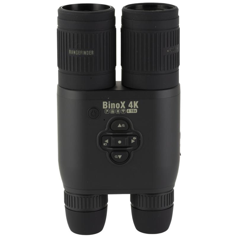 BinoX 4K, Night Vision Binocular, 4-16x65mm, Laser Rangefinder, Full HD Video Recording, WiFi, Smooth Zoom and Smartphone Controlling with iOS or Android Apps, Matte Finish, Black DGBNBN4KLRF