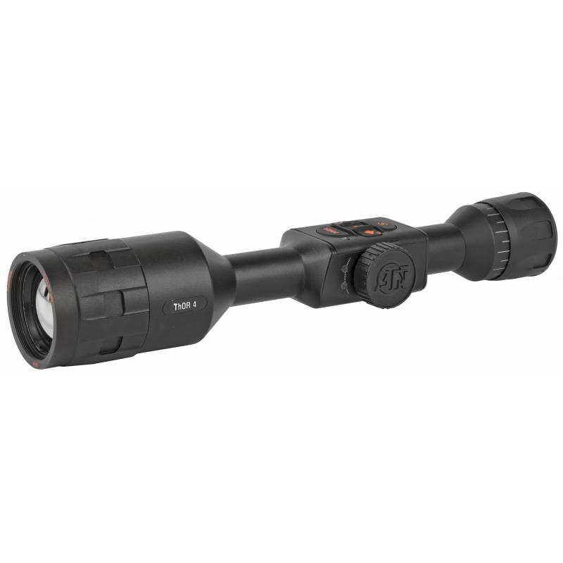 THOR 4 384, Thermal Rifle Scope, 4.5-18X, 384x288, 5 Different Reticles In Red/Green/Blue/White/Black, Full HD Video Record, WiFi, GPS, Smooth Zoom and Smartphone With iOS or Android, Black Finish, Batteries Included TIWST4384A