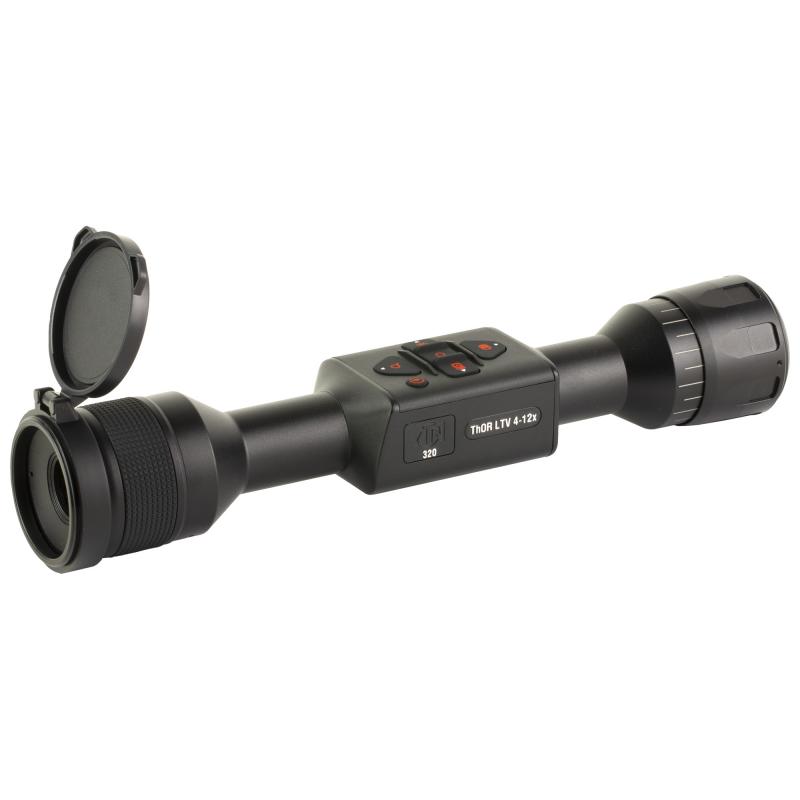 THOR LTV, Thermal Rifle Scope, 4-12X Magnification, 320x240px Resolution, Multiple Reticles, 25MM Objective, 30MM Main Tube, Matte Finish, Black TIWSTLTV325X