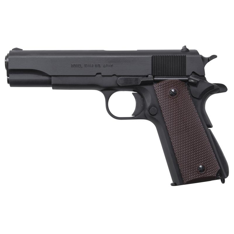 1911, Semi-automatic, 1911, Full Size, 9MM, 5", Steel Frame, Black, Wood Grips, 9Rd, Thumb Safety 1911BKOW9