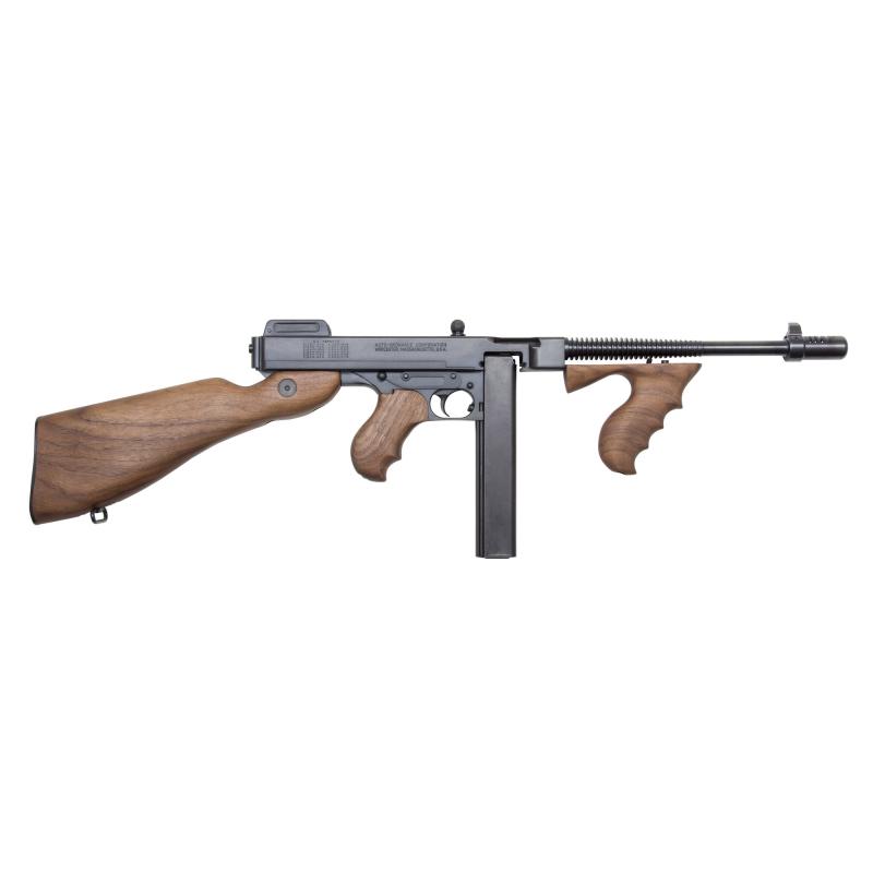 1927A1 Deluxe, Semi-automatic, 45ACP, 10.5" Barrel, Black Finish, Walnut Stock, Adjustable Sights, 30Rd Stick Magazine, Carry Case T1SB