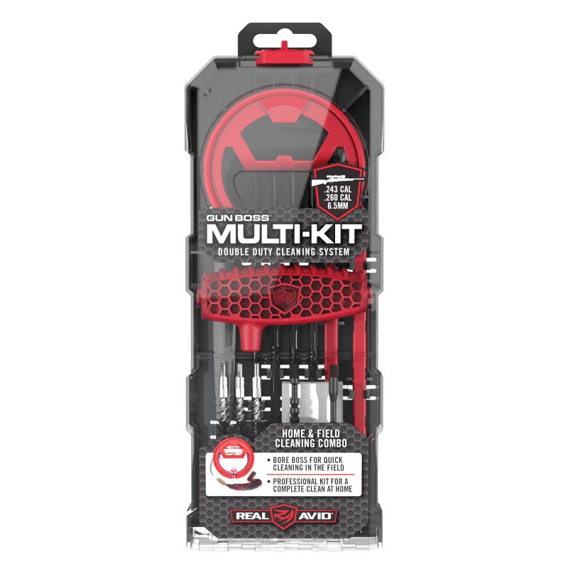 Gun Boss, Multi-Kit, Home and Field Double Duty Professional Gun Cleaning, Fits .243, .260, 6.55mm Rifle AVGBMK243