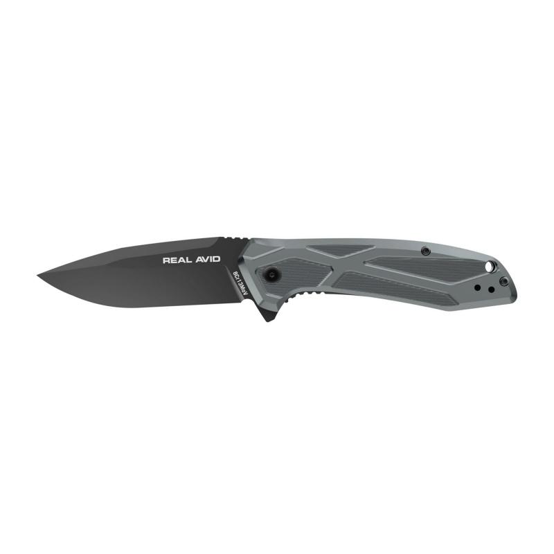 RAV-2, Folding Knife, Plain Edge, Matte Finish, Blue Black, Aluminum Handle, 3.25" Blade Length, 7.75" Overall Length, Liner Lock, Assisted Opening, Stainless Steel RAV-2